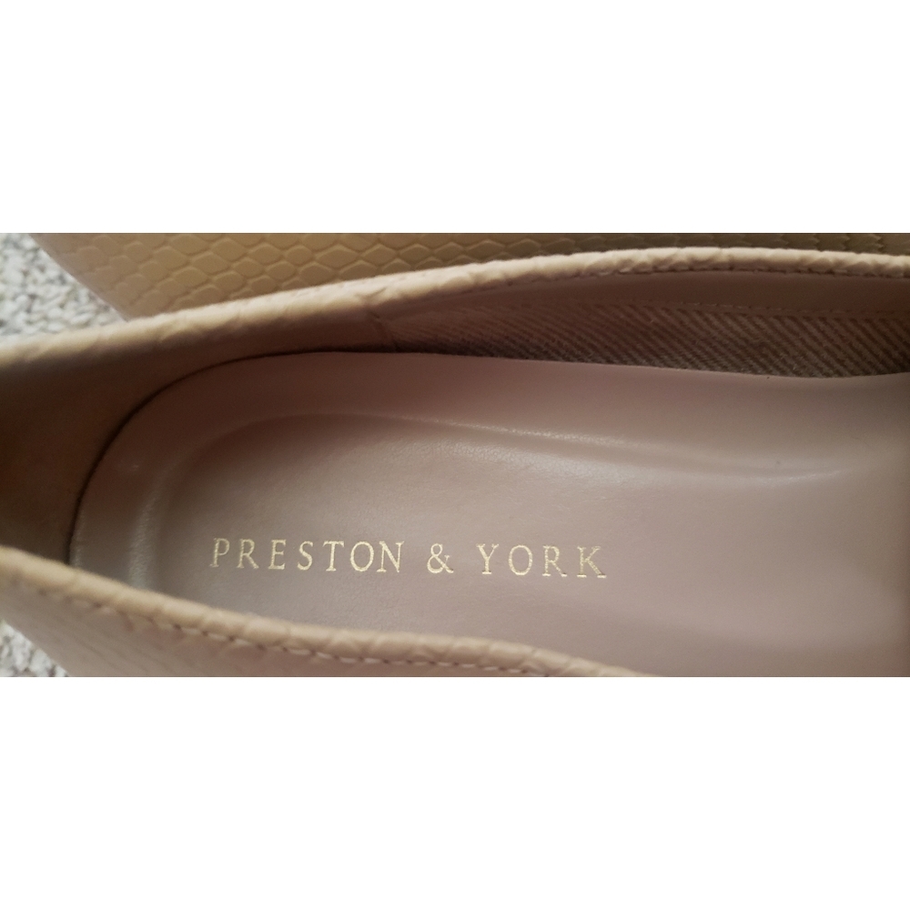 Preston & York Loafer Womens 6.5 Hannah Tan Snake Embossed Shoes Leather Loafers - Picture 11 of 13